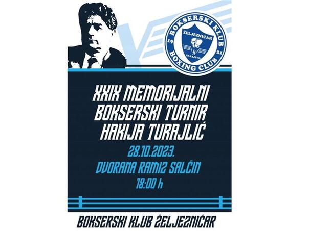 Memorijalni bokserski turnir 'Hakija Turajlić' 28. oktobra