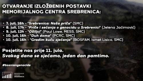 Memorijalni centar Srebrenica u julu otvara pet novih izložbenih postavki