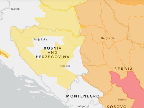 Meteoalarm izdao upozorenje za devet regija u BiH
