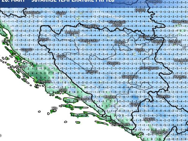 Meteorolozi nažalost saopštili: Mraz će ostaviti posljedice