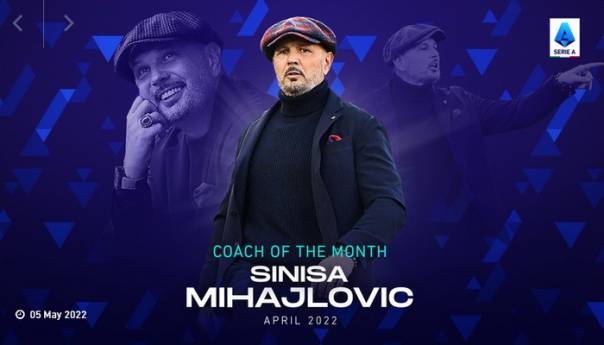 Mihajlović trener mjeseca aprila u Serie A