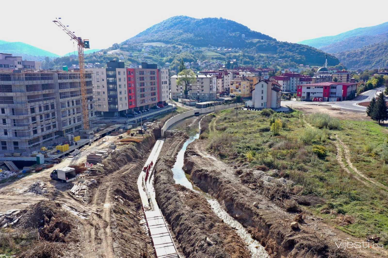 Mijatović obišao radove: Regulacija korita rijeke Zujevine