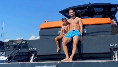 Miralem Pjanić sa sinom Edinom odmara na Bahamima