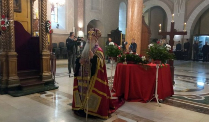 Mitropolit Hrizostom služi liturgiju u Sabornom hramu u Sarajevu