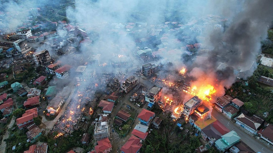 Mjanmar: U bombardovanju uništeno više od 160 zgrada
