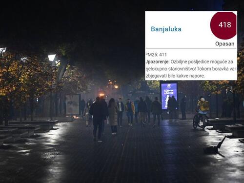 Mjerenja pokazuju: Banjaluka bilježi najzagađeniji zrak u BiH