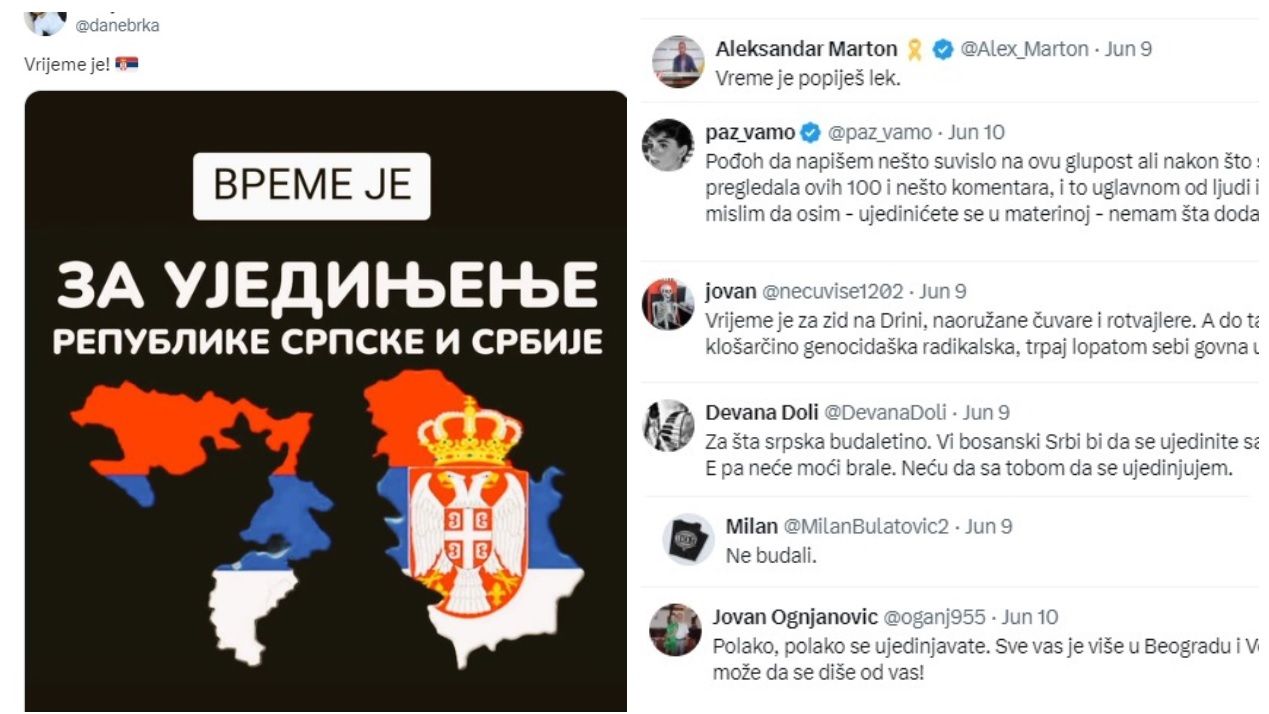 Mladić iz RS-a pozvao na 'ujedinjenje', Srbi mu odgovorili: Šumska nam ne treba!