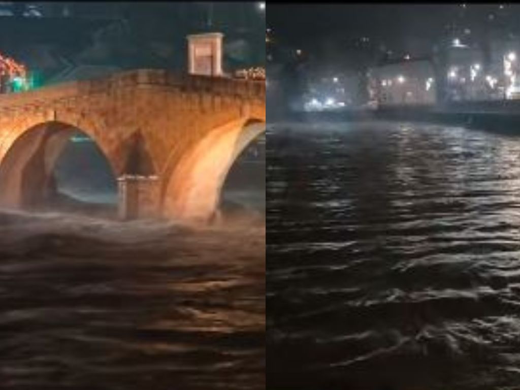 Most u Konjicu pod naletom nabujale Neretve: Zabrinjavajući prizor