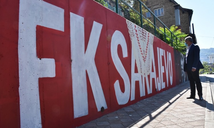 Mural posvećen FK Sarajevo krasi Ulicu Patriotske lige