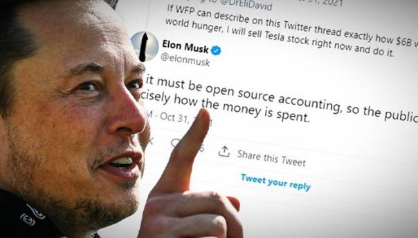 Musk: Ako UN objasni kako 2 posto mojeg novca može riješiti glad u svijetu, napravit ću to