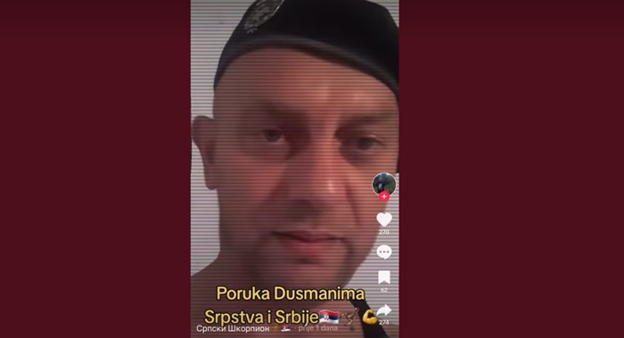 Muškarac sa beretkom Škorpiona iz Srbije uputio užasne prijetnje  Bošnjacima