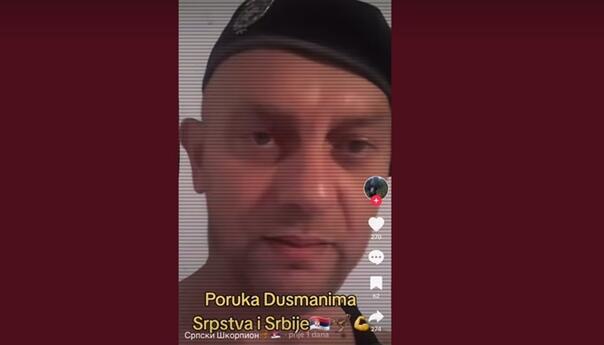 Muškarac sa beretkom Škorpiona iz Srbije uputio užasne prijetnje Bošnjacima