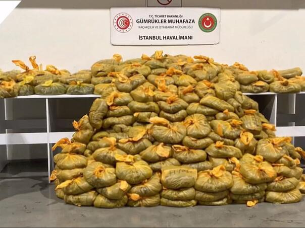 Na aerodromu u Istanbulu zaplijenjeno 586 kilograma droge