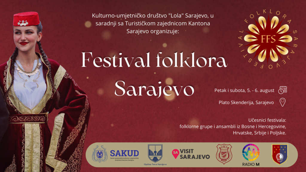 Na Festivalu folklora Sarajevo mladi iz BiH, Srbije, Hrvatske i Poljske