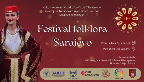 Na Festivalu folklora Sarajevo mladi iz BiH, Srbije, Hrvatske i Poljske
