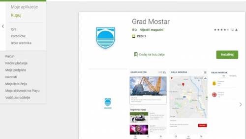 Na Google Playu dostupna mobilna aplikacija Grada Mostar
