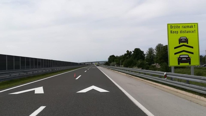 Na hrvatskim autocestama novi znakovi, razmak između vozila 70 m