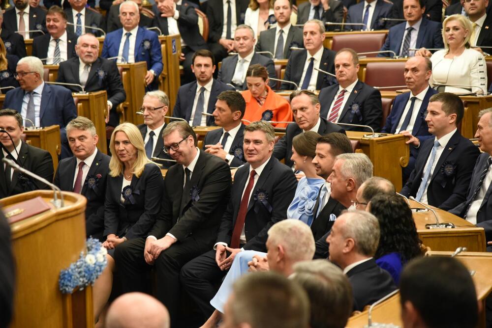 Na inauguraciji Milatovića: Komšić, Bećirović, Milanović, Vučić, Escobar ...