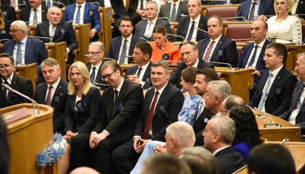 Na inauguraciji Milatovića: Komšić, Bećirović, Milanović, Vučić, Escobar ...