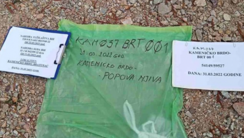 Na Kameničkom brdu ekshumirani posmrtni ostaci najmanje jedne žrtve proteklog rata