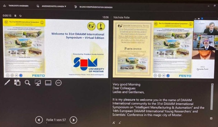 Na konferenciji 'DAAAM International week' simpozij i predstavljenje 140 radova