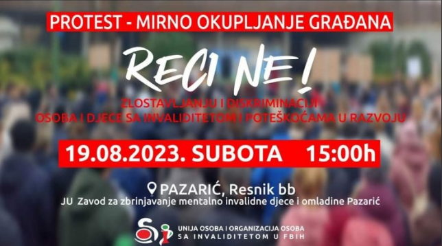 Najavljeno mirno okupljanje ispred Zavoda Pazarić