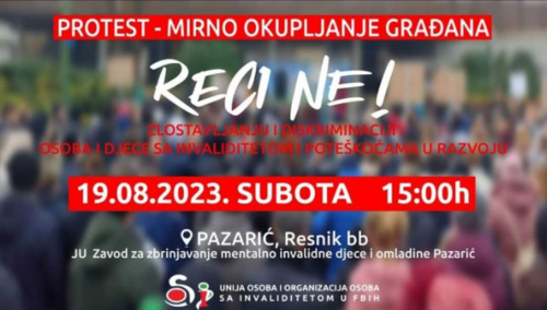 Najavljeno mirno okupljanje ispred Zavoda Pazarić