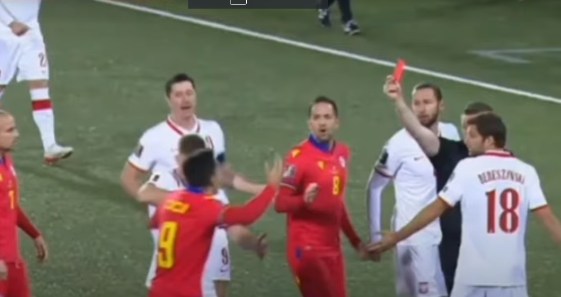 Najbrži crveni karton u historiji: Reprezentativac Andore dobio crveni karton u 20. sekundi