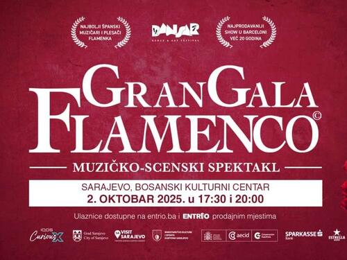 Najpoznatiji muzičko - scenski spektakl "Gran Gala Flamenco" 2. oktobra u Sarajevu