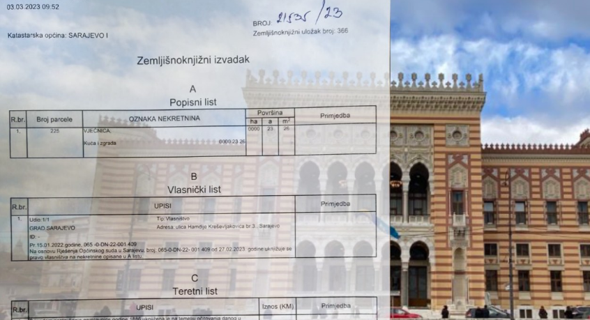 Nakon 30 godina Sarajevska Vijećnica u vlasništvu Grada Sarajeva