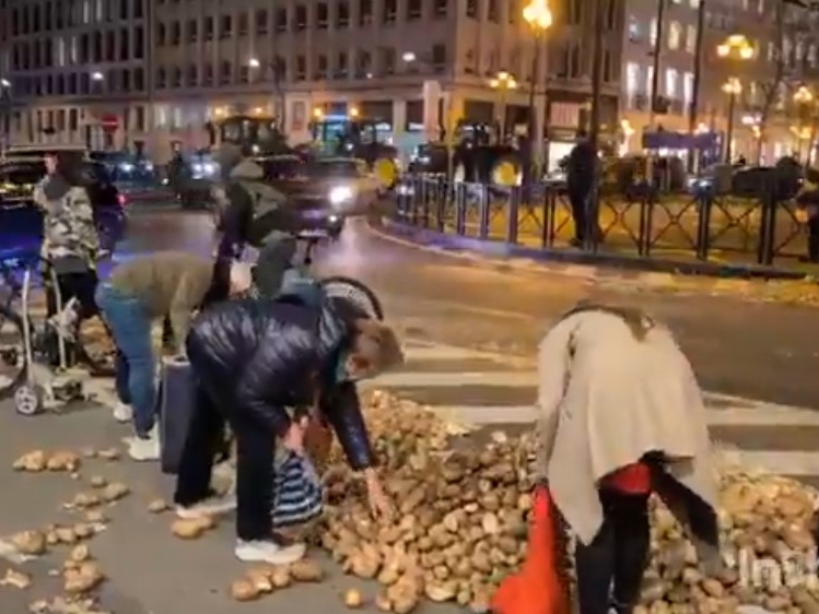 Nakon protesta u Briselu: Stotine kilograma krompira završilo na ulicama