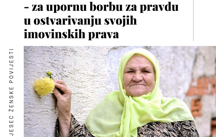 Nani Fati Orlović priznanje za upornu borbu za pravdu