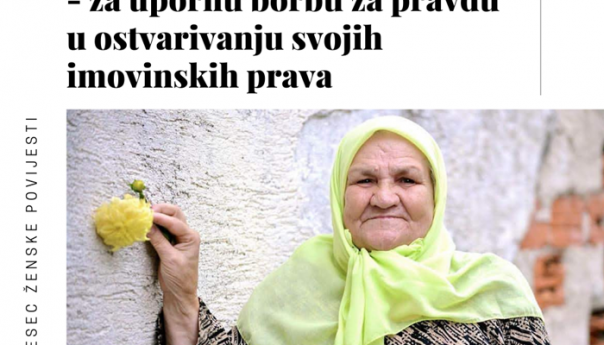 Nani Fati Orlović priznanje za upornu borbu za pravdu