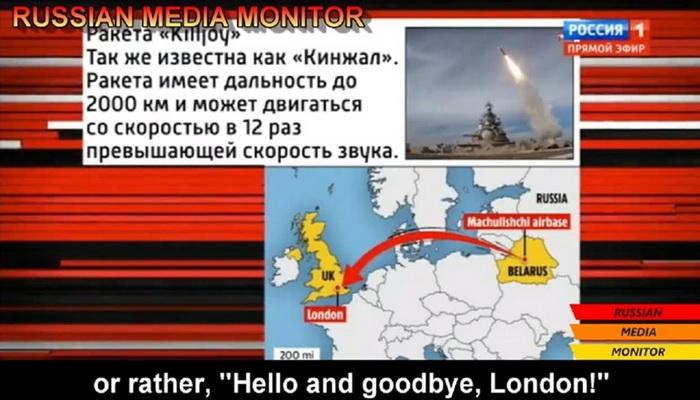 Naše rakete začas stignu do Britanije, 9 minuta i - zbogom, London