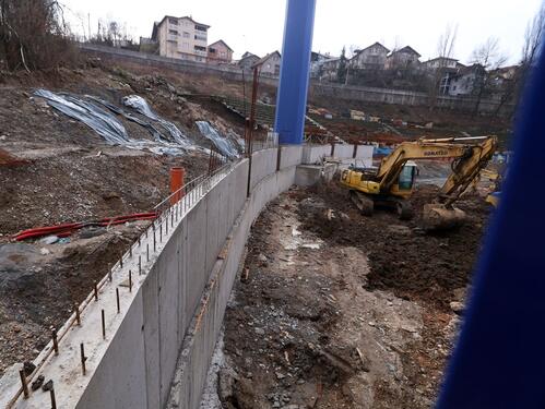 Nastavljeni radovi na južnoj tribini stadiona Grbavica