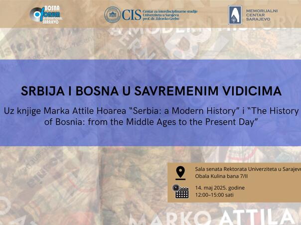 Naučni simpozij 'Srbija i Bosna u savremenim vidicima' sutra u Sarajevu