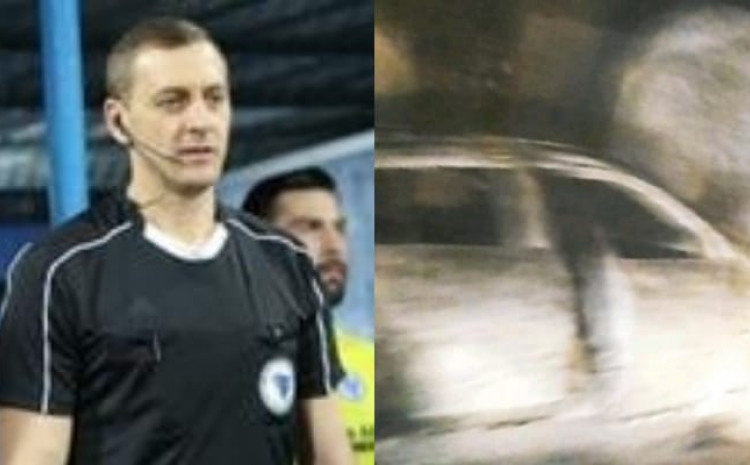 Navijači presreli sudiju Topalovića nakon utakmice u Mostaru, zapalili auto
