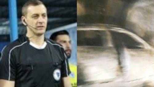 Navijači presreli sudiju Topalovića nakon utakmice u Mostaru, zapalili auto