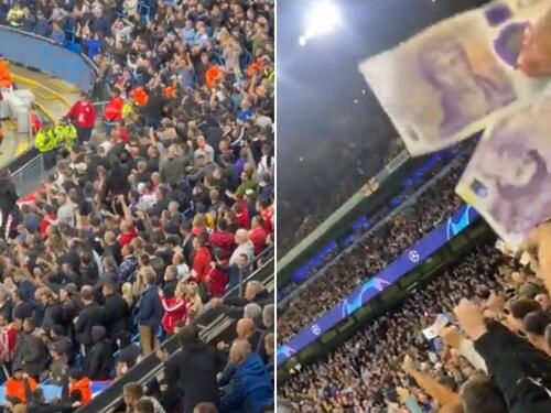Navijači Zvezde mahali novčanicama prema fanovima Cityja, dobili brutalnu repliku