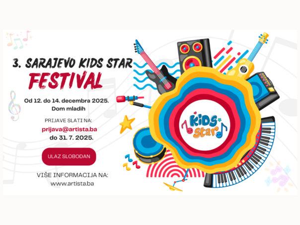 Ne drži talenat za sebe: Otvorene prijave za Sarajevo "Kids Star" festival 2025.