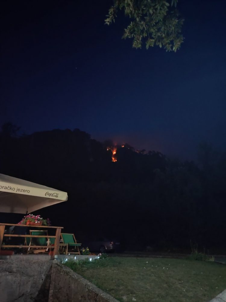 Ne jenjava požar kod Boračkog jezera