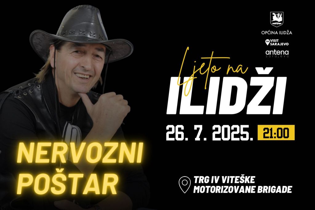 Nervozni poštar nastupa 26. jula na Ilidži