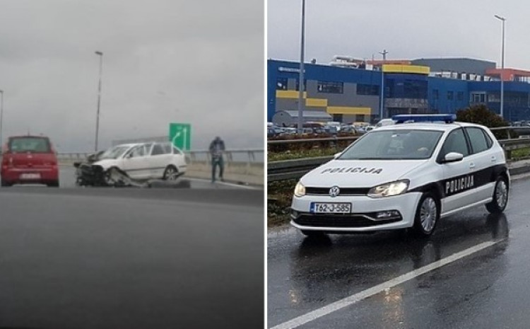 Nesreća na izlazu iz Sarajeva: Vozač udario u zaštitnu ogradu