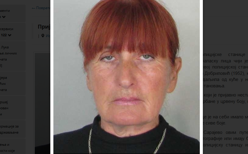 Nestala žena sa Sokoca, policija moli građane za pomoć