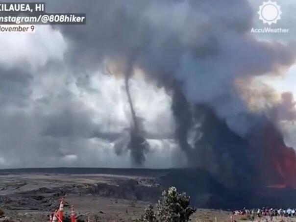 Nestvaran prizor na Havajima: Erupcija vulkana stvorila "volnado"