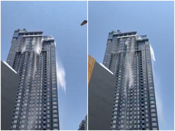 Nestvarne snimke iz Bangkoka: Voda iz infinity bazena slijeva se niz hotel