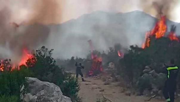 Neum: Ugroženi dalekovodi, potrebna pomoć iz zraka