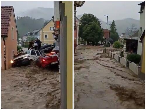 Nevrijeme pogodilo Austriju: Bujica nosila automobile 'kao da su šibice'