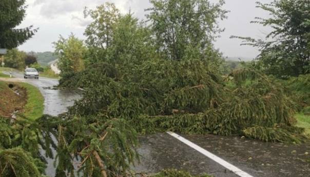 Nevrijeme u Hrvatskoj, vjetar nosio stabla, ulice poplavljene