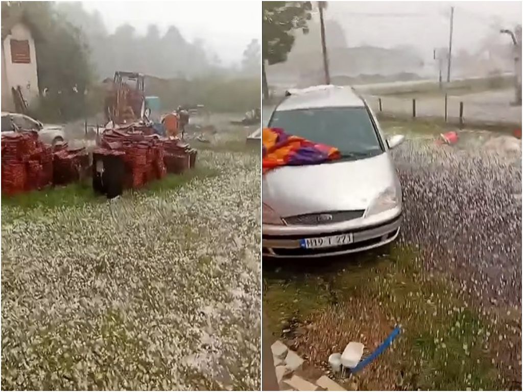 Nevrijeme stiglo u BiH: Grad veličine jajeta pogodio Krajinu